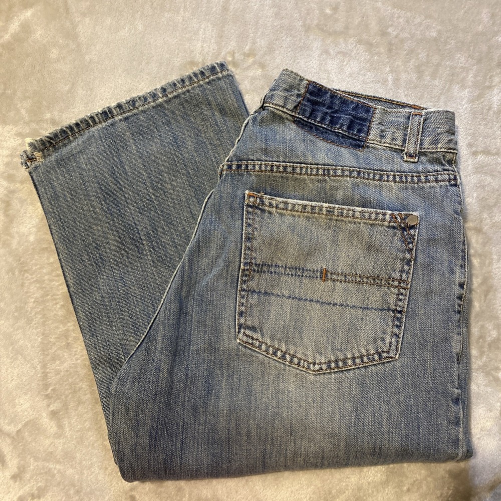 VTG Calvin Klein Jeansโ Mens Sz 33x30 Blue Faded Straight Leg Y2K Skater Grunge